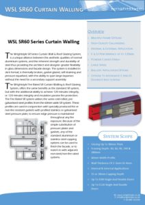 Wsl Sr60 Series Curtain Walling Datasheet Fire Resistant Glazing